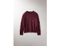 Burgunderroter Strickpullover mit Rundhalsausschnitt für Herren