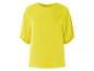 Eine gelbe Bluse mit kurzen Ärmeln.