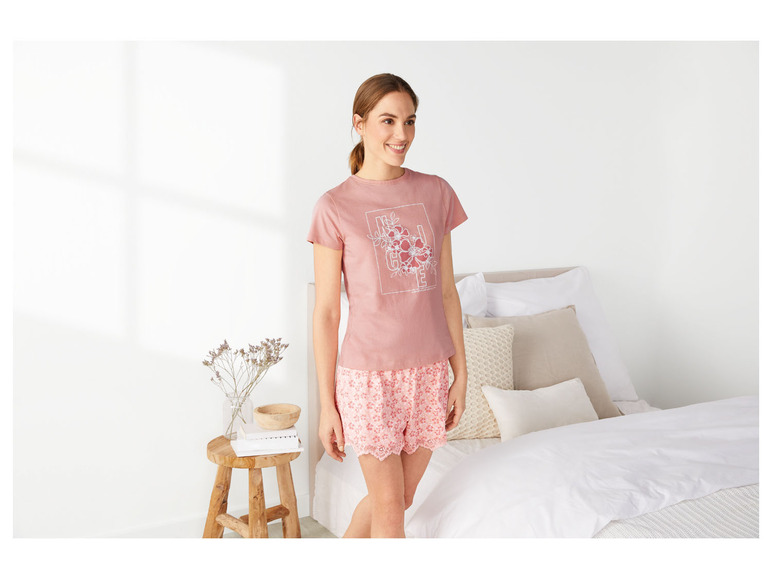 Gehe zu Vollbildansicht: esmara Damen Shorty Pyjama aus reiner Baumwolle - Bild 16