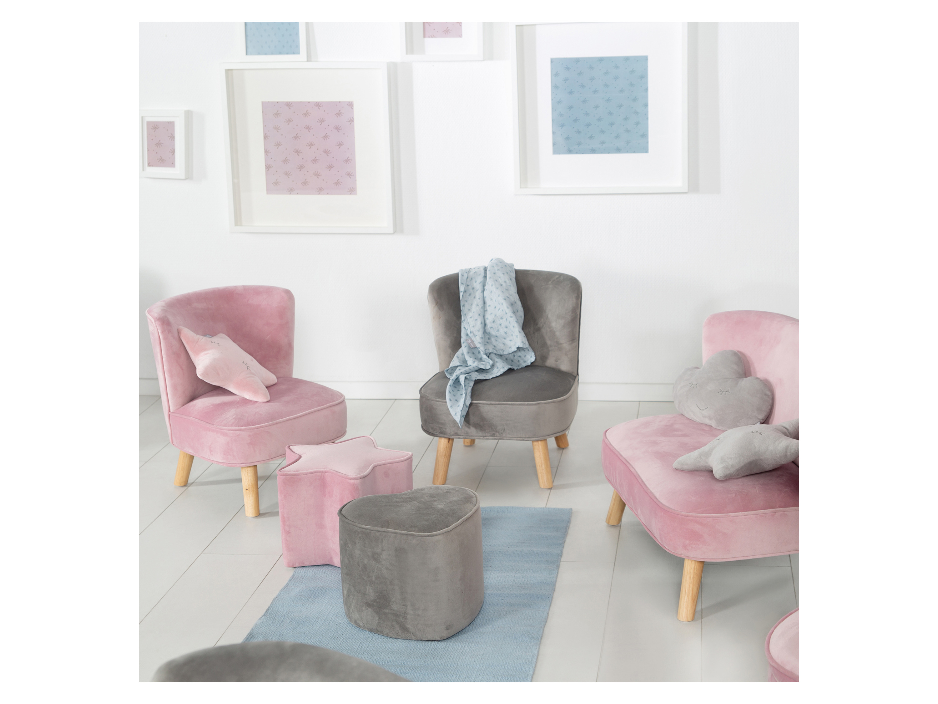 Thumbnail - roba Kindersessel (Skandi Stil, Grau)