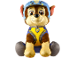 Plüschtierhund in blauer und gelber Uniform mit Abzeichen