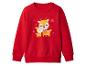 Rotes Kinder-Sweatshirt mit Hirsch- und Schneeflocken-Print.