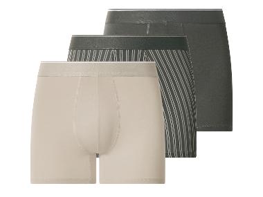 ESMARA® - Herren Boxer, 3 Stück (Streifen/dunkelgrau/beige, 5/M)