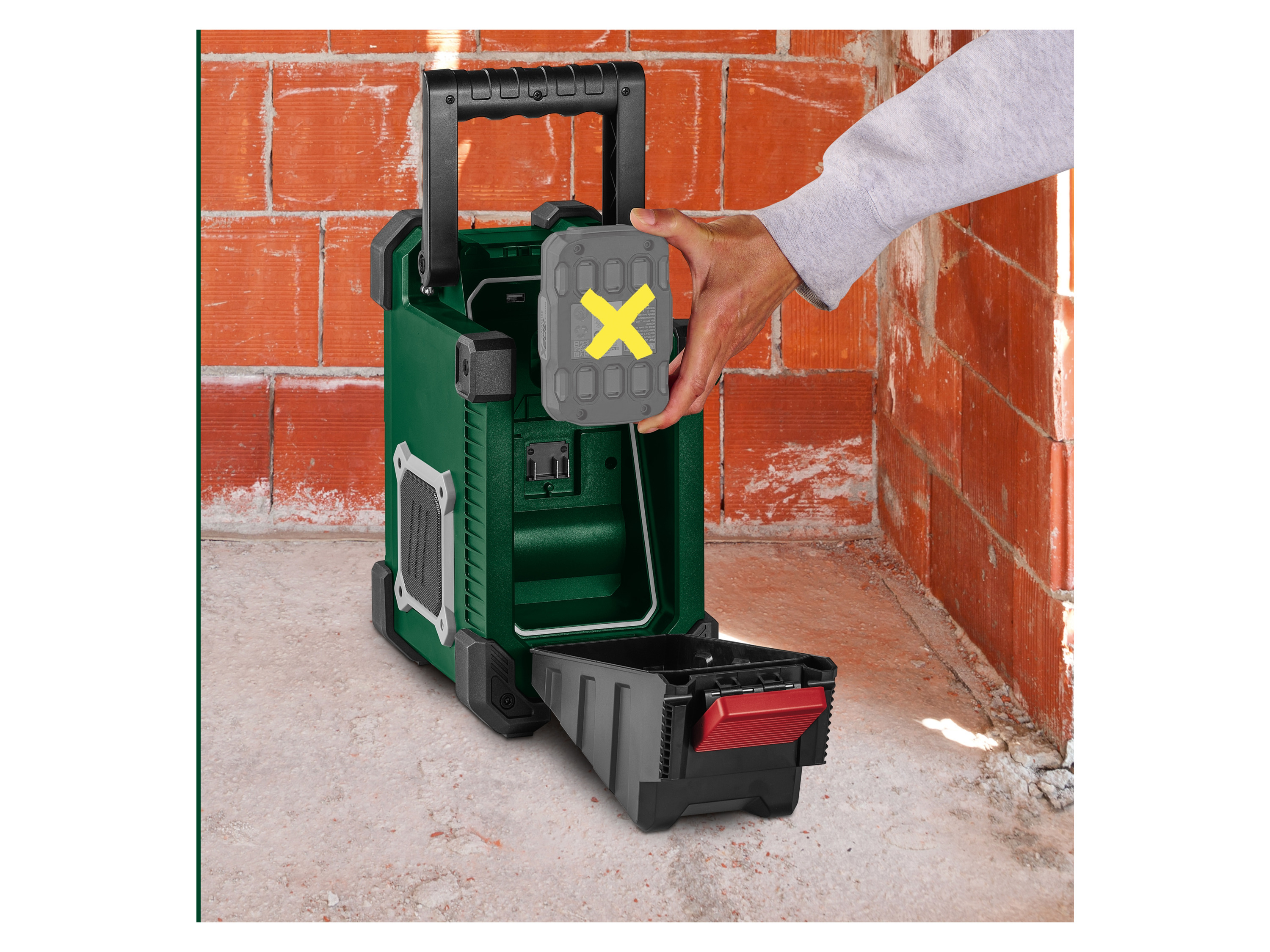 Thumbnail - PARKSIDE® 20 V / 12 V / 230 V Akku-Baustellenradio »PBR 10 A1«, ohne Akku und Ladegerät