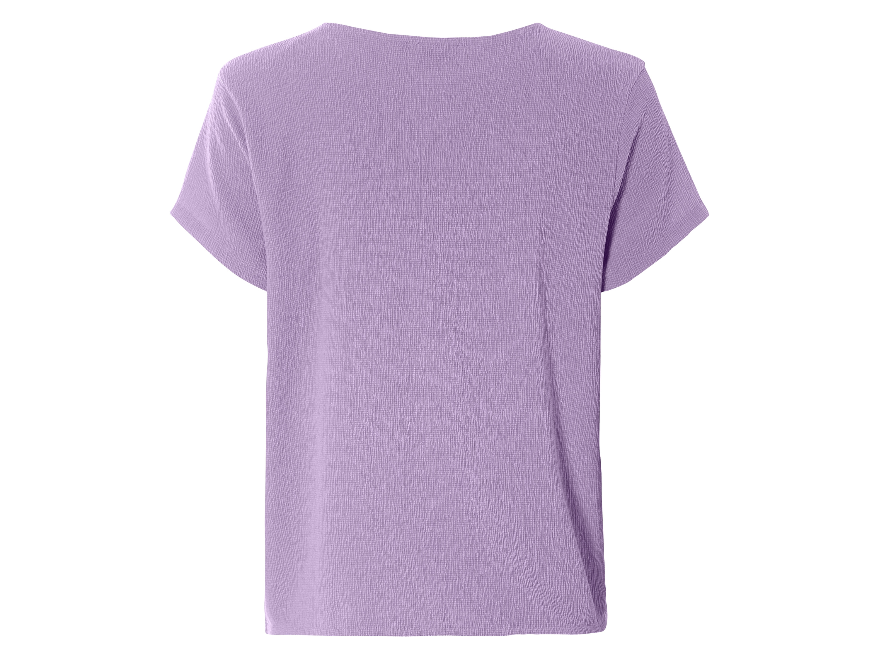 ESMARA® Damen Bluse Struktur mit Knoten (Lila, S (36/38)) – Bild 3 von 4