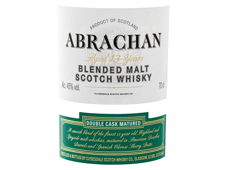 Blended Vol Whisky Double Abrachan Malt Geschenkbox 13 45% Jahre Cask Scotch mit Matured