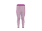Rosa Sportleggings für Damen mit dunklerem Bund und Säumen.