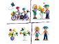 Spielfiguren auf Tandem und beim Blumenarrangieren, mit austauschbaren Blumen.