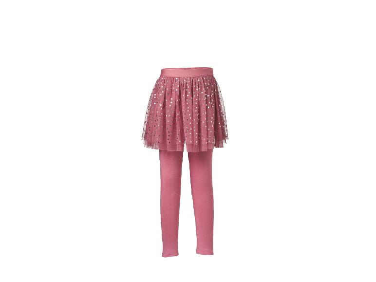 Rosa Kinderleggings mit glitzerndem Tüllrock.