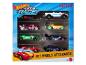 Hot Wheels Let's Race 8er-Pack Spielzeugautos, darunter ein roter Rennwagen und ein weißer Pickup.