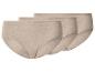 Dreierpack beigefarbene Damenunterhosen