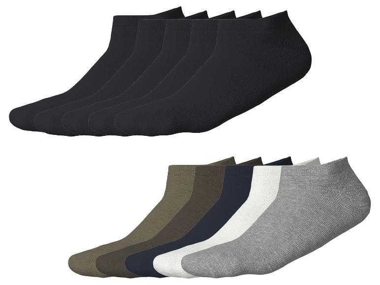 Herren-Sneakersocken, 10 Paar, in Schwarz und verschiedenen Farben