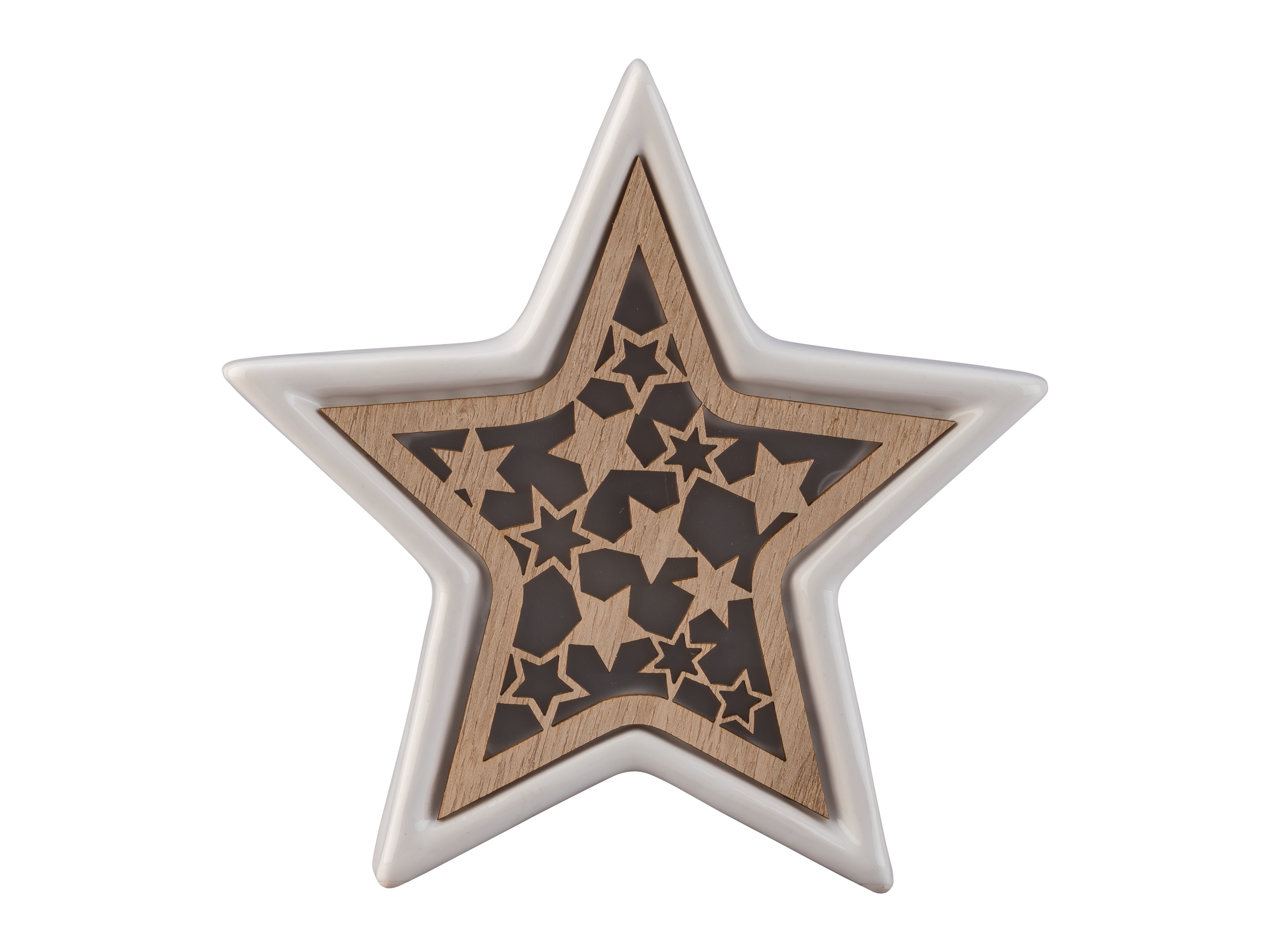 Thumbnail - LIVARNO home Deko Stern und Tannenbaum, Holz und Keramik (Stern)