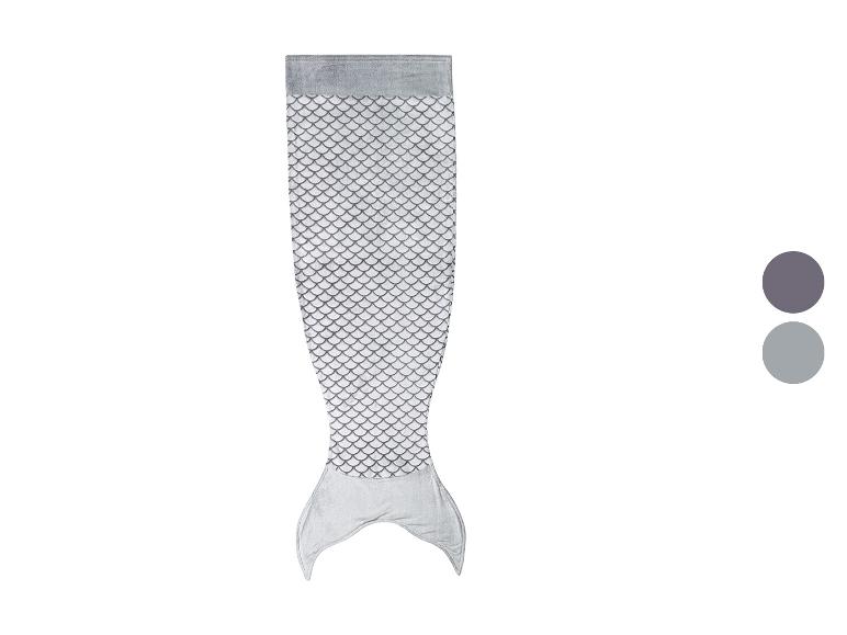 Graue Meerjungfrauenflossen-Decke mit Schuppenmuster