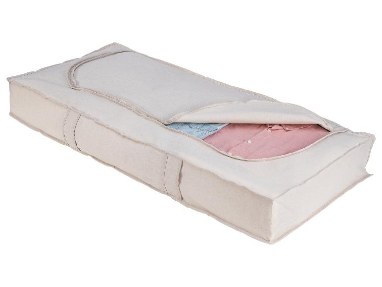 Leinen-Aufbewahrungsbeutel für Kleidung.