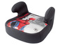 Ein schwarzer Autositz mit Spiderman-Motiv.