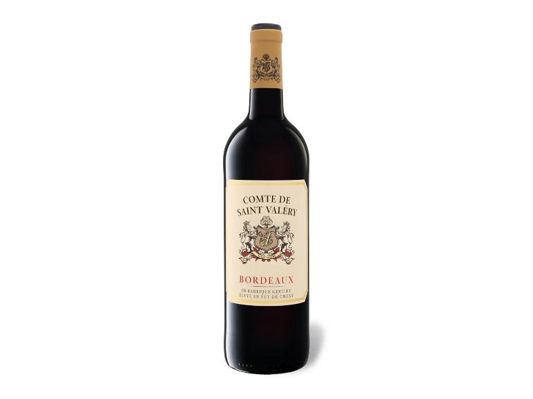 COMTE DE SAINT VALÉRY Bordeaux AOP trockener Rotwein.