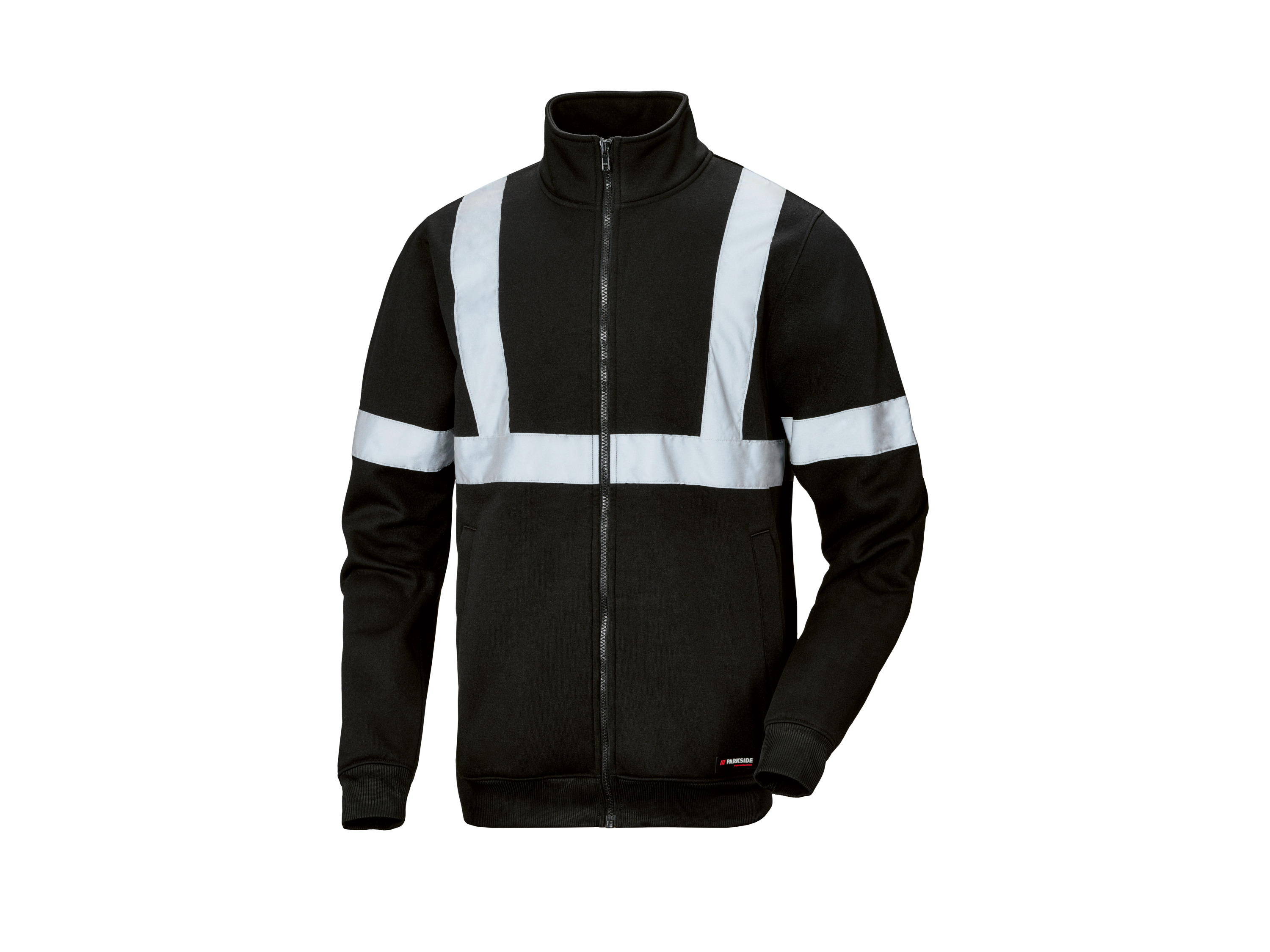 PARKSIDE PERFORMANCE® Herren Warnschutz Sweatjacke / Herren Sweatjacke (Schwarz, XXL (60/62))""