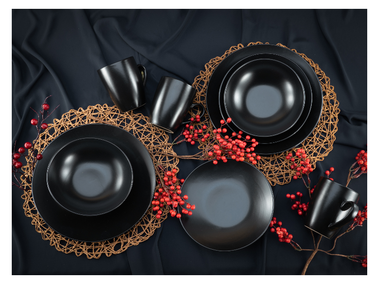 Geschirrset »Black Matt«, 16-teilig