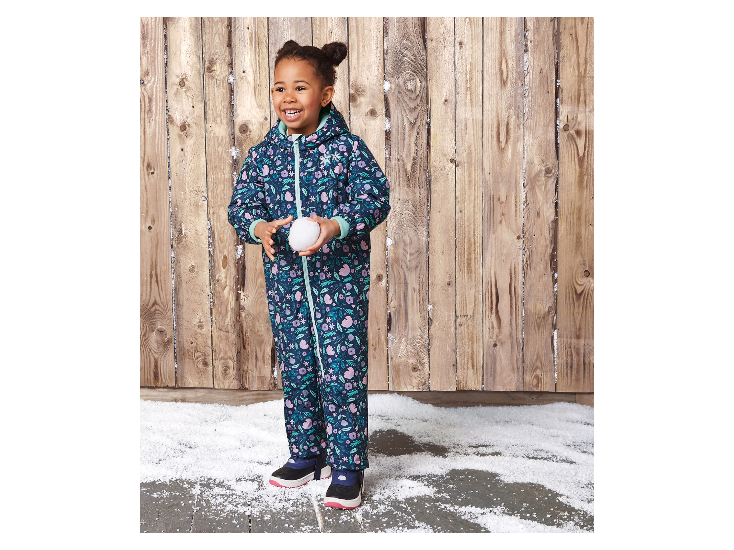 LUPILU® Baby Kleinkinder Jungen Schneeoverall (gemustert Blumen, 86) – Bild 2 von 4