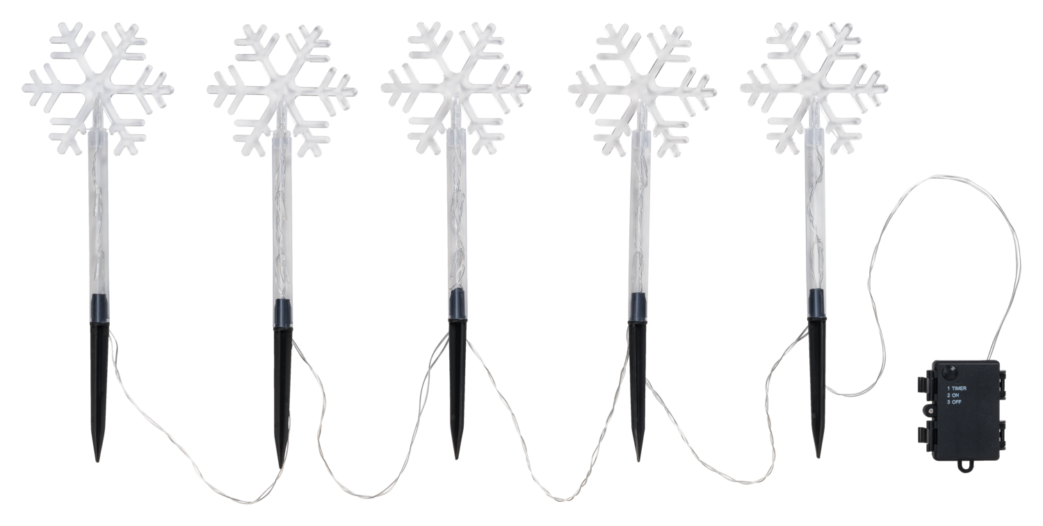 Thumbnail - LIVARNO home Garten-Leuchtstäbe (Schneeflocke mit Stiel)