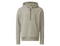 Ein grauer Hoodie mit Kapuze.