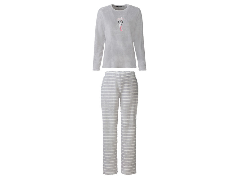 Gehe zu Vollbildansicht: esmara Damen Plüsch-Pyjama aus wärmender Plüsch-Qualität - Bild 2