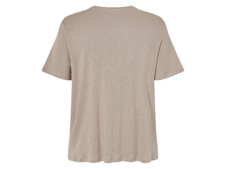 Beige Leinen-T-Shirt, Rückseite.