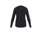 Schwarzes Langarmshirt mit Rundhalsausschnitt, Rückansicht