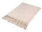 Hellbeige Kuscheldecke mit Fransen