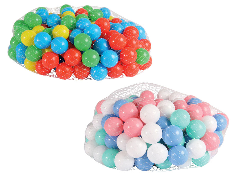 Gehe zu Vollbildansicht: Playtive Bunte Plastikbälle, 200 Stück, im Netz - Bild 1