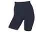 Dunkelblaue, nahtlose High-Waist-Radlerhose.