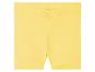 Gelbe Baumwollshorts.