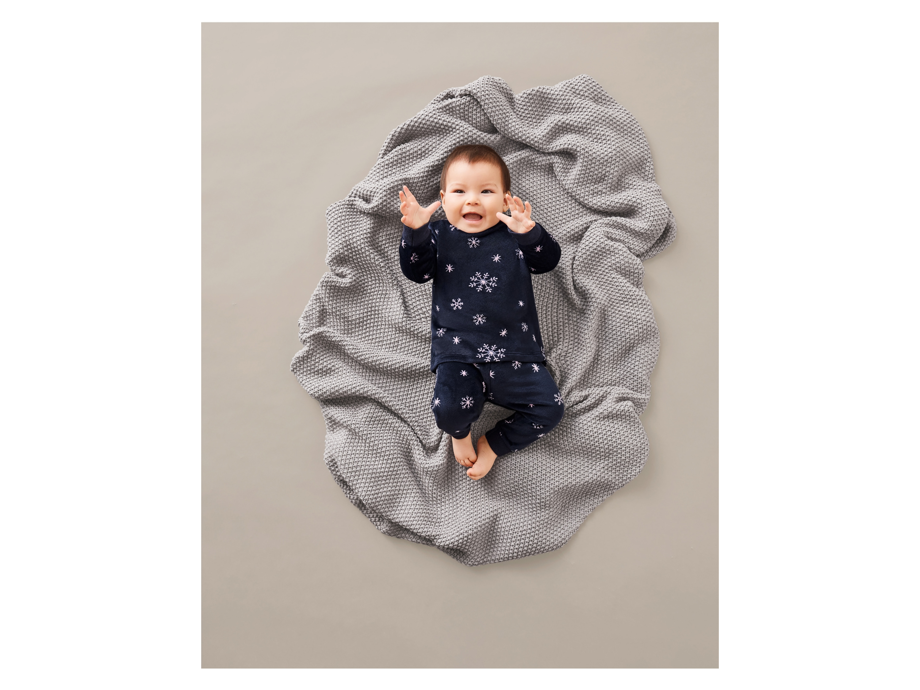 Thumbnail - lupilu® Baby Mädchen Pyjama (Dunkelblau, 50/56)