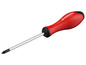 Ein roter Schraubendreher mit schwarzem Griff von Parkside.