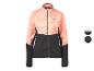 Orange-schwarze Sportjacke für Damen mit Reißverschluss