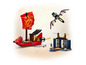 LEGO Ninjago Drachenboot, Gefängnis und Drache