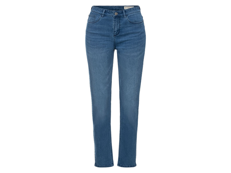 Eine blaue Jeans für Damen.