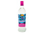 Eine Flasche Tropica Coconut Liqueur mit tropischem Design.