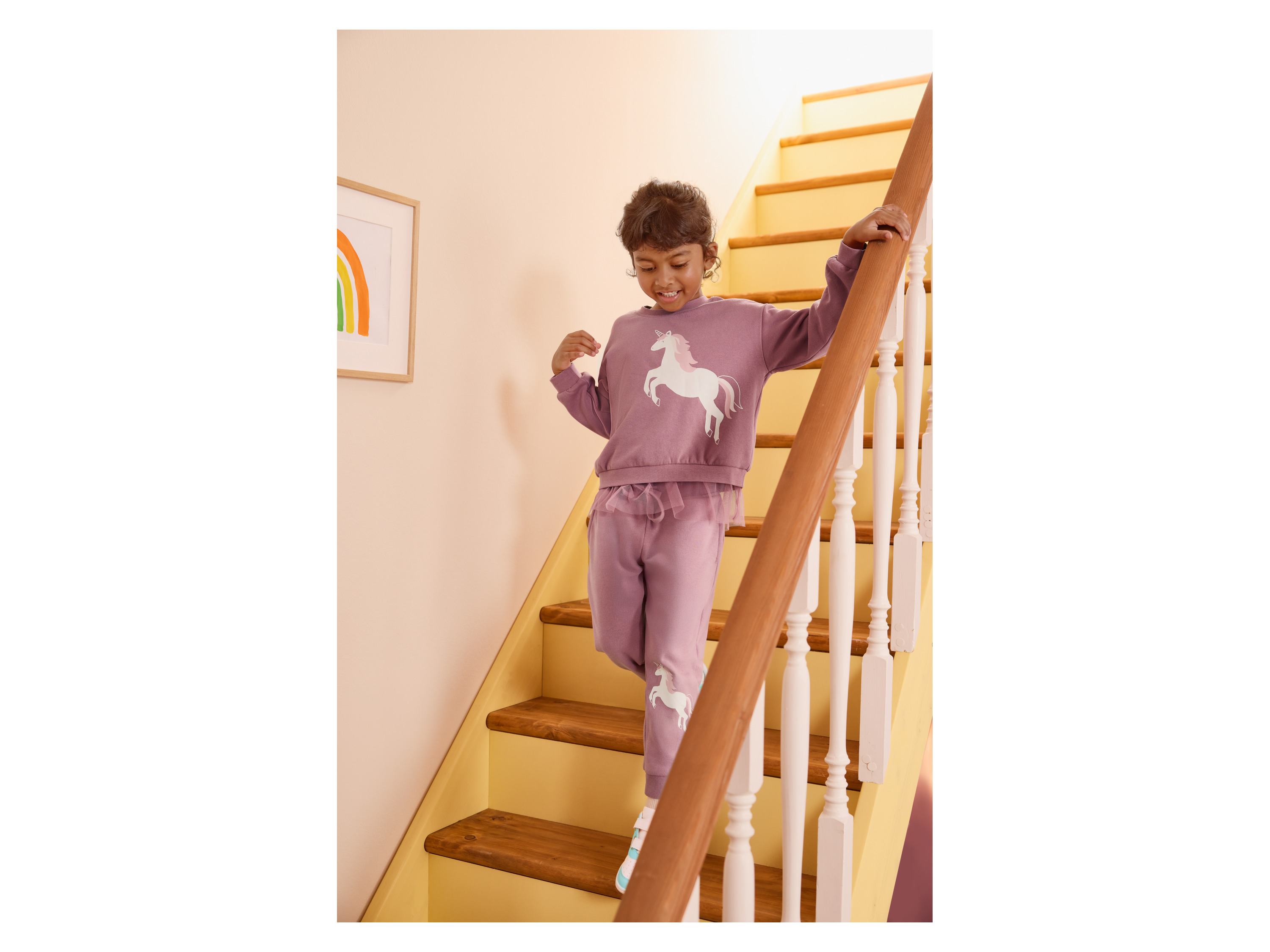 Thumbnail - lupilu® Kleinkinder Mädchen Jungen Sweathose (Lila, 122/128)