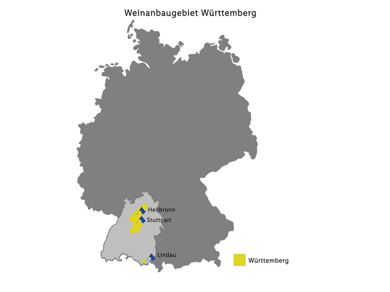 Trollinger/Lemberger Edition Württemberg QbA Literflasche, Rotwein halbtrocken, 2021