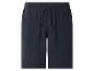 Dunkelblaue Herren-Shorts mit gerafftem Gummibund und Kordelzug