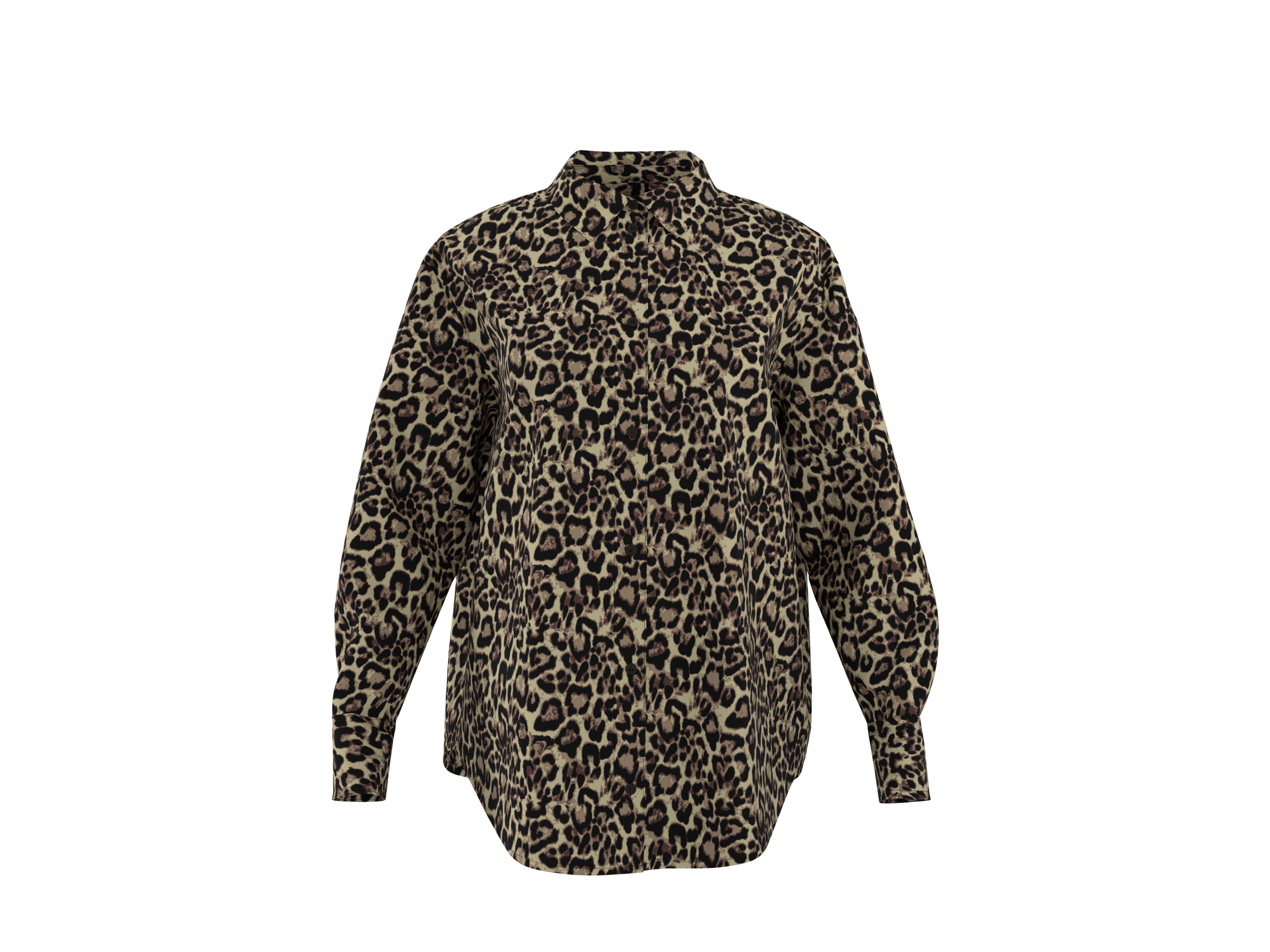 ESMARA® Damen Hemd (Leo, L(44/46))