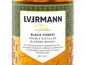 Eine Flasche Theo Evermann Black Forest Double Distilled Blended Whisky.
