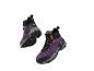 CRIVIT Premium-Damen-Leder-Trekkingstiefel in Violett und Schwarz.