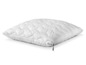 Ein weißes Kissen mit Reißverschluss von der Marke Dunlopillo.