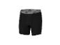 Schwarze Herren-Boxershorts mit grauem Bund und Muster