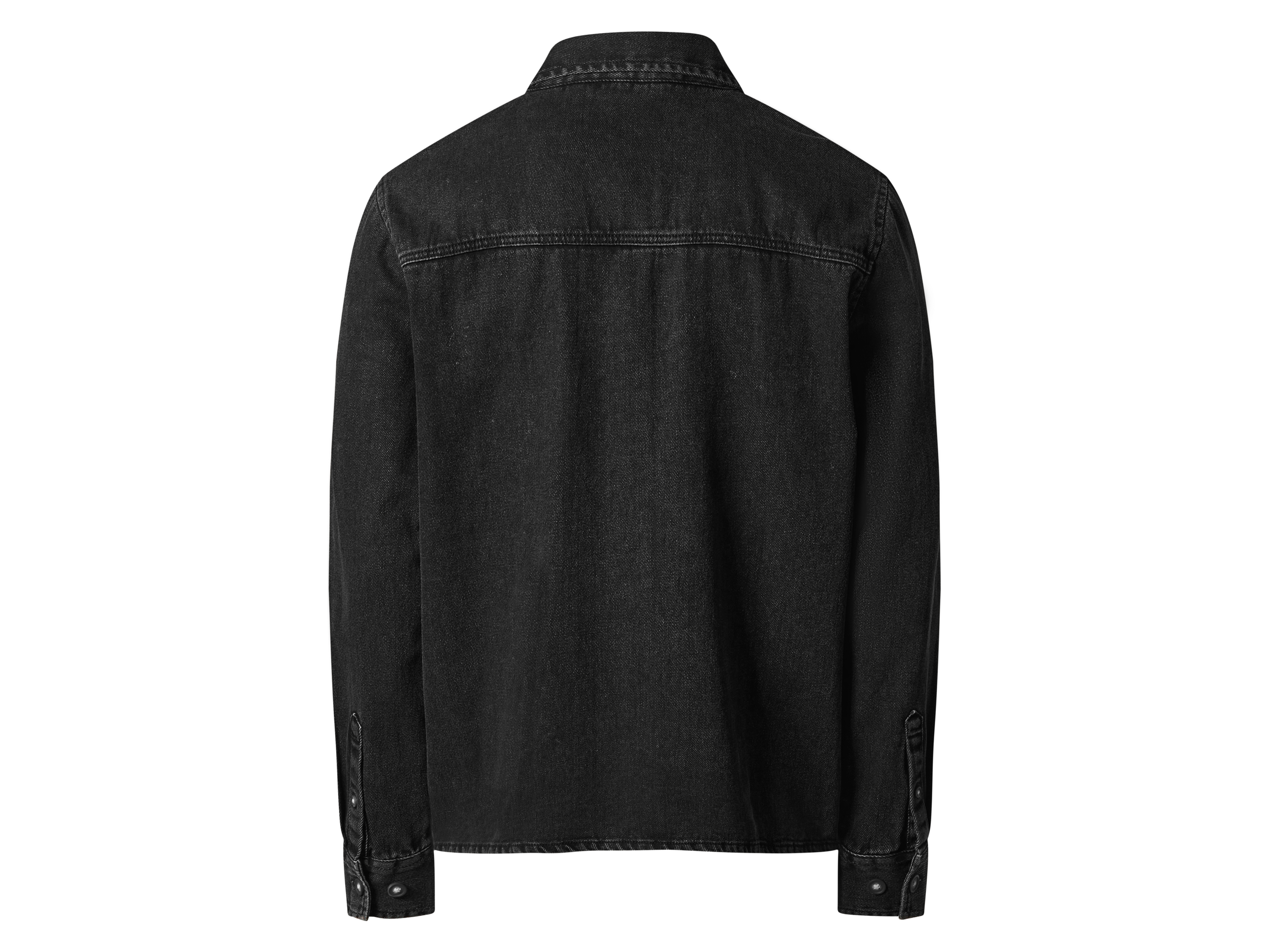 Thumbnail - esmara Men Herren Jeanshemd, mit verlängerter Rückseite (Schwarz, M(39/40))