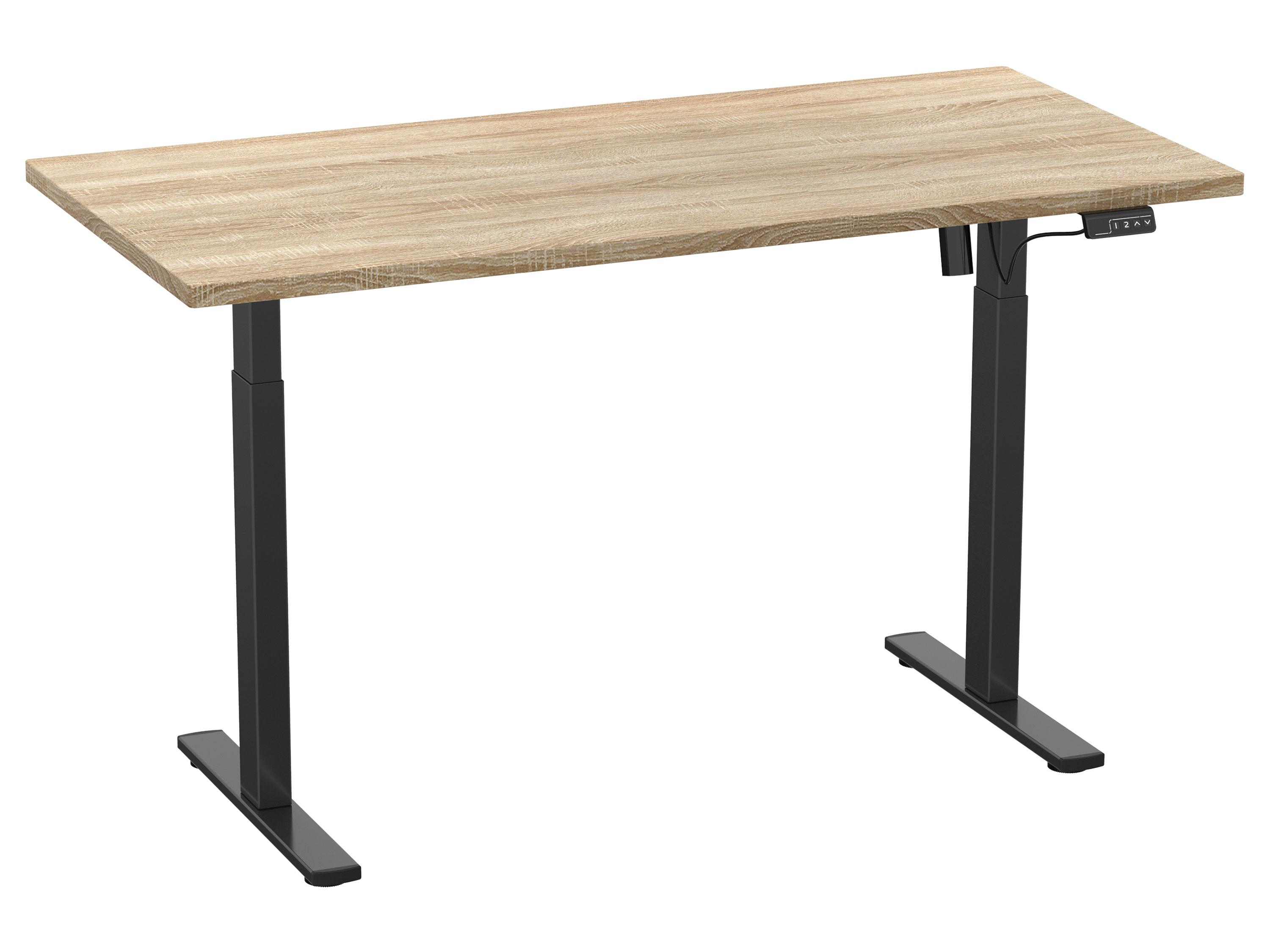 VCM Schreibtisch E-Lona (Sonoma-Eiche/schwarz, 140 x 50 cm) | 04051814435737