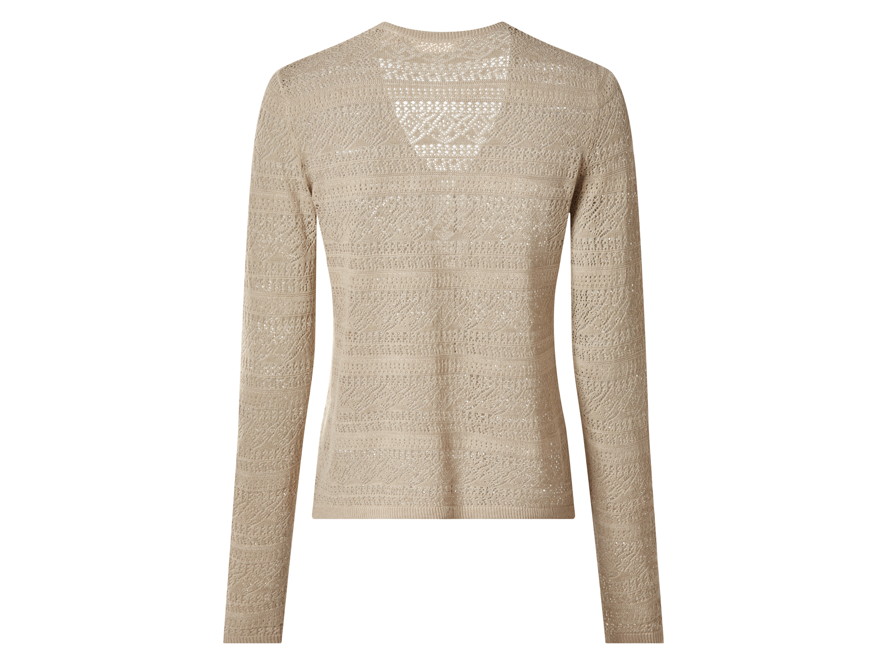 ESMARA® Damen Cardigan mit Leinen (Beige, M(40/42)) – Bild 3 von 3